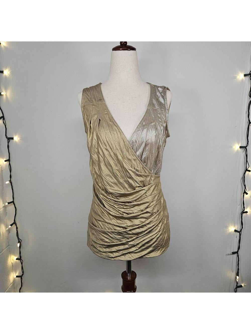 80s metallic Joseph Ribkoff top size 5 (small)